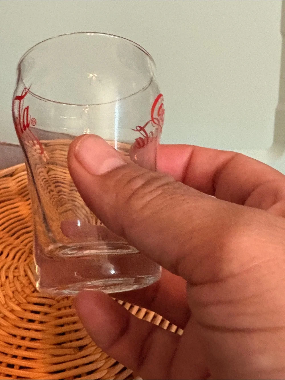 Mini Coca Cola Clear Glass with Red Logo